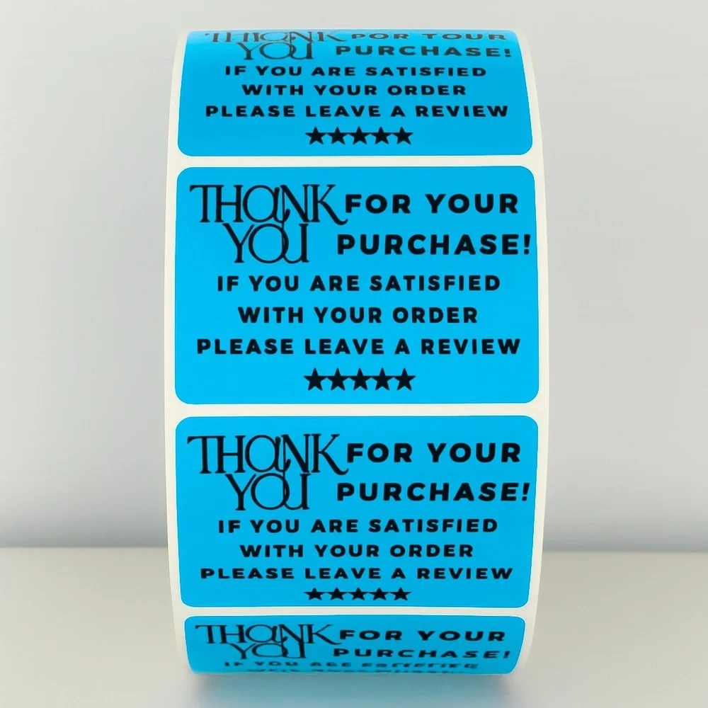 Thank You Stickers Please Leave a Review – Small Business Packaging Labels